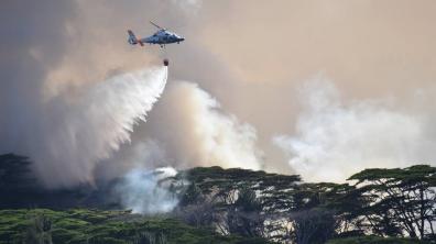 La Flottille 35 F engagée dans la lutte contre un incendie à Tahiti
