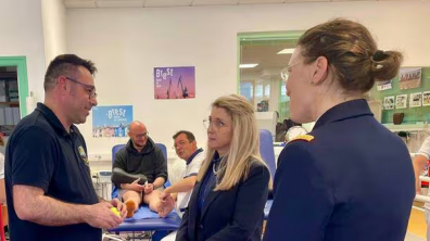 Patricia Mirallès, ministre déléguée s’est rendue à l'hôpital des armées Clermont-Tonnerre (Brest)