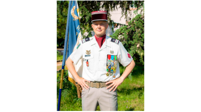 Le VC Demoncheaux, chef de corps du Régiment Médical (RMED)