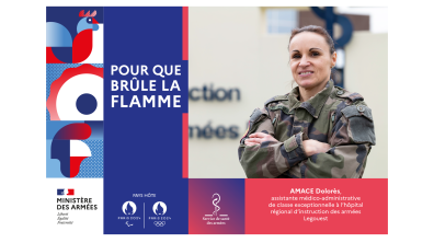 Dolorès, assistante médico-administrative, porteuse de la flamme olympique à Metz, le 27 juin