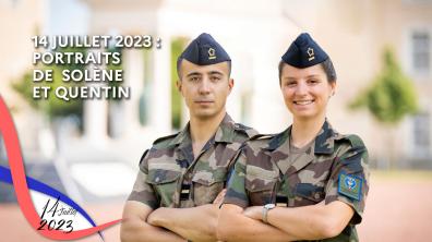 Les sous-lieutenants Quentin et Solène