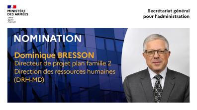 Nomination Dominique Bresson, nouveau directeur de projet plan famille