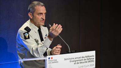 Le général de corps d'armée Pierre-Joseph Givre au séminaire des REDS, à Balard