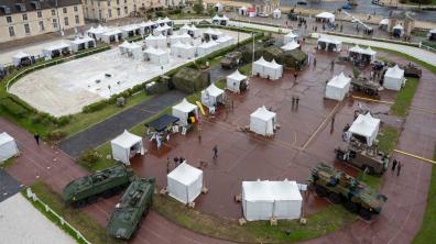 Vue aérienne des stands PIHEDN 2023