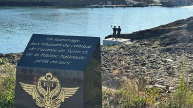 Inauguration du monument mémoriel pour les nageurs de combat à Brest