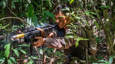 En jungle on utilise majoritairement l’ouïe pour repérer l’ennemi dû au manque de visibilité