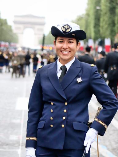 Commissaire Annabelle lors des cérémonies du 14 juillet