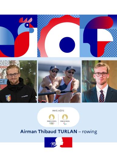 Airman Thibaud Turlan, rowing