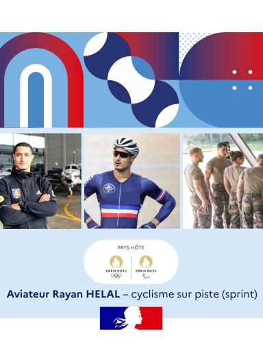 Aviateur Rayan Helal, cyclisme sur piste (sprint)