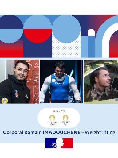 Corporal Romain Imadouchene, weight lifting