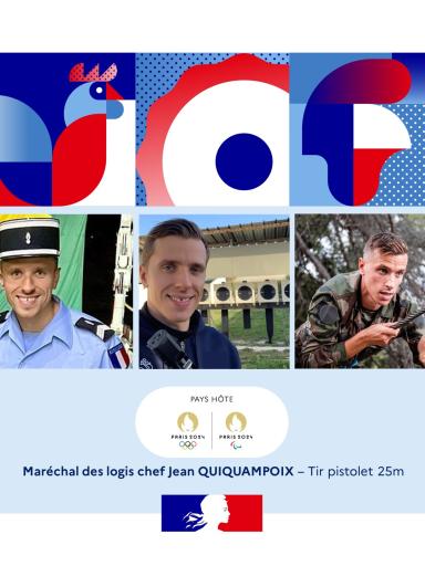 Maréchal des logis chef Jean Quiquampoix, tir pistolet 25m