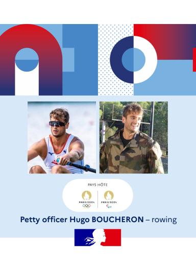 Petty officer Hugo Boucheron, rowing