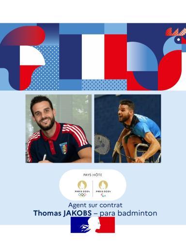 Agent sur contrat Thomas Jakobs, para badminton 