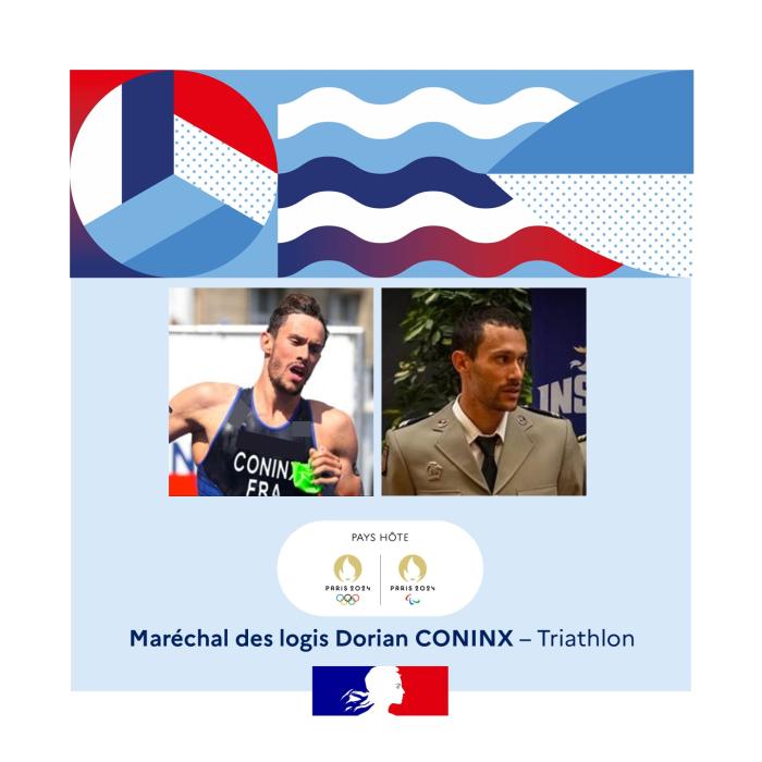 Maréchal des logis Dorian Coninx, triathlon
